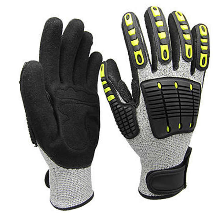 Work Glove Impact - Zware werkhandschoenen, anti-snij rubberen mijnbouwhandschoenen, beschermende