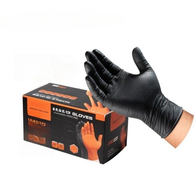 Nitrile Mechanic Glove - Zware, diamantpatroon nitril handschoenen, verdikt, slijtvast,