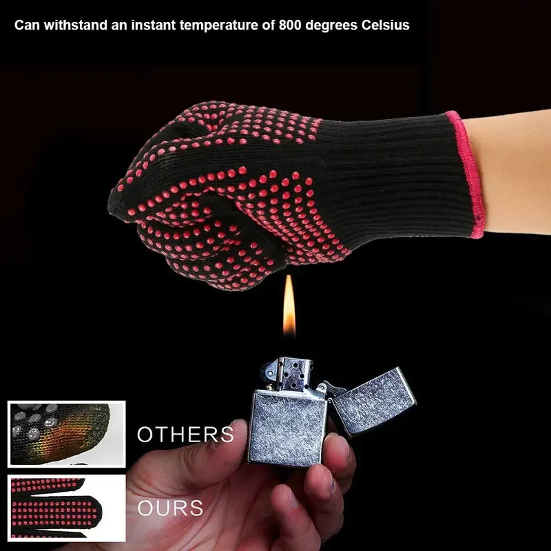 Oven Mitt Silicone - 1 paar antislip siliconen BBQ-handschoenen voor