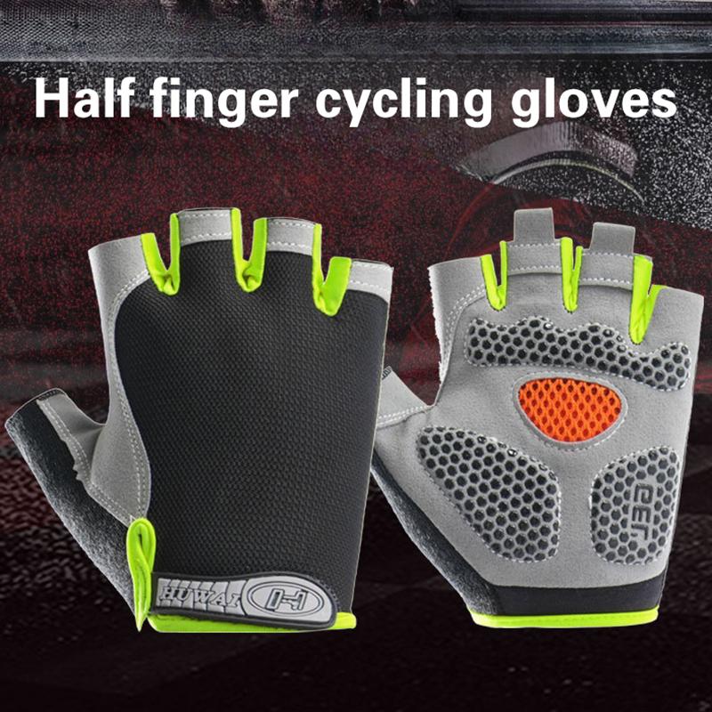 Workout Glove Gym - Unisex halve vinger fietshandschoenen, antislip, schokbestendig,