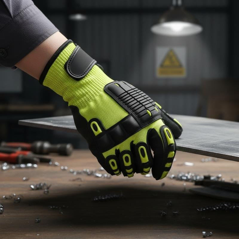 Work Glove Impact - Snijbestendige veiligheidswerkhandschoen, anti-vibratie, anti-impact, oliebestendig, beschermend,