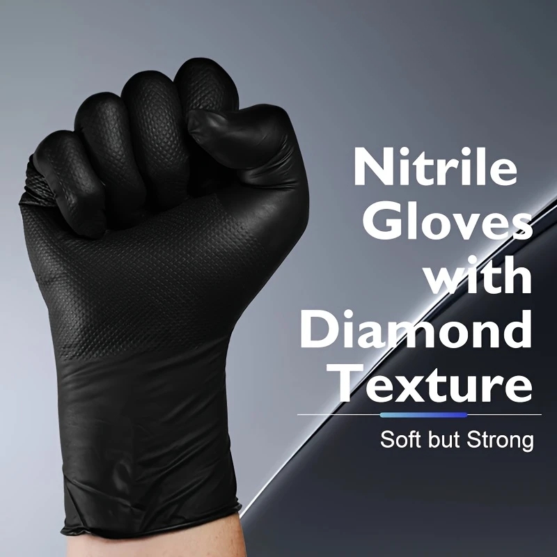 Zwarte zware nitril wegwerphan - Nitrile Mechanic Glove recensie en prijs