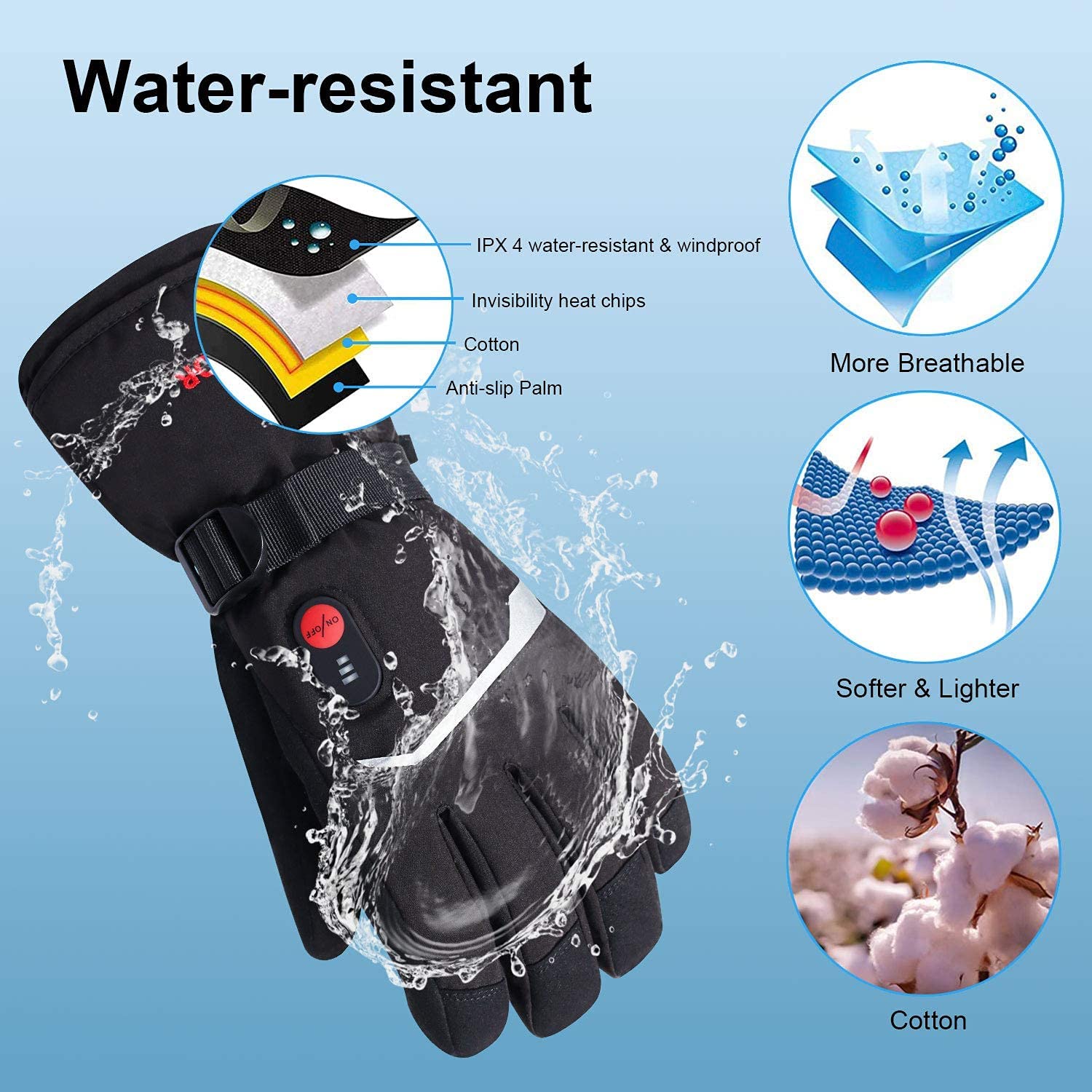 Sneeuw Hert Winter Verwarmde H - Ski Glove Waterproof recensie en prijs