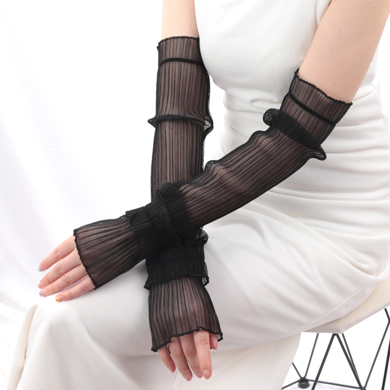 1 paar Ijs Zijde Lange Mouwen  - Fingerless Glove Knit recensie en prijs